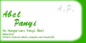 abel panyi business card