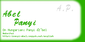 abel panyi business card